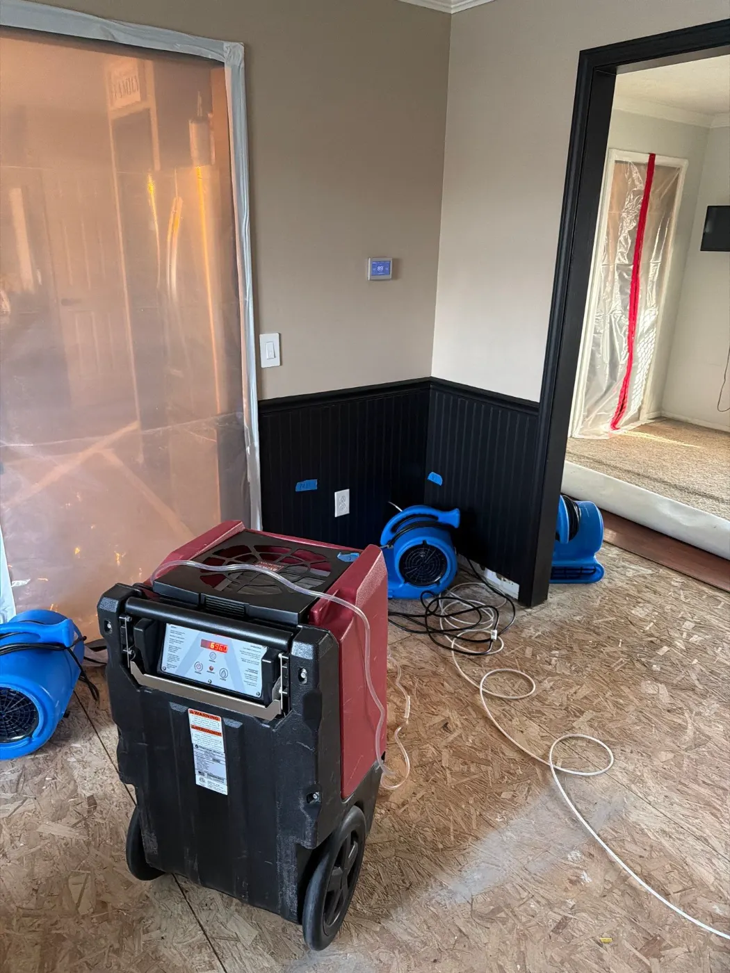 Water damage restoration by Plum Creek Water Restoration near Westfield, IN
